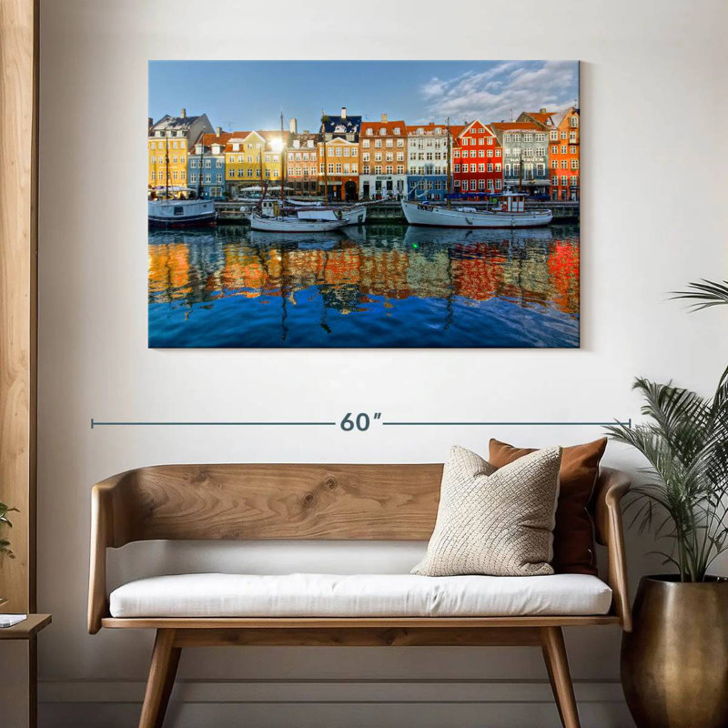 Canal Nicci Nyhavn en Europe, H 32 po x l 48 po