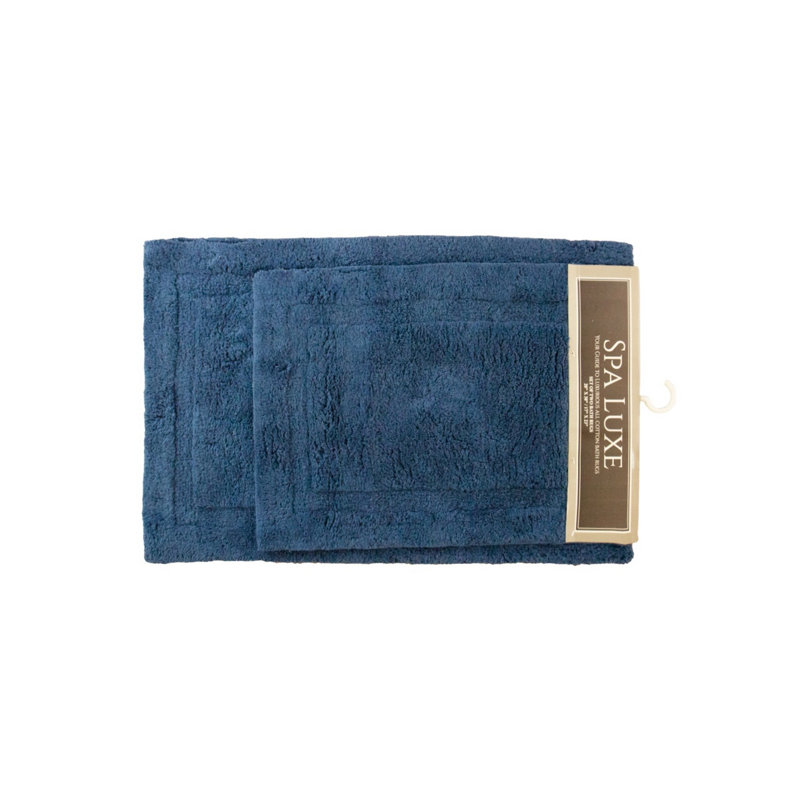 Redner Cotton Bath Rug, Classic Blue