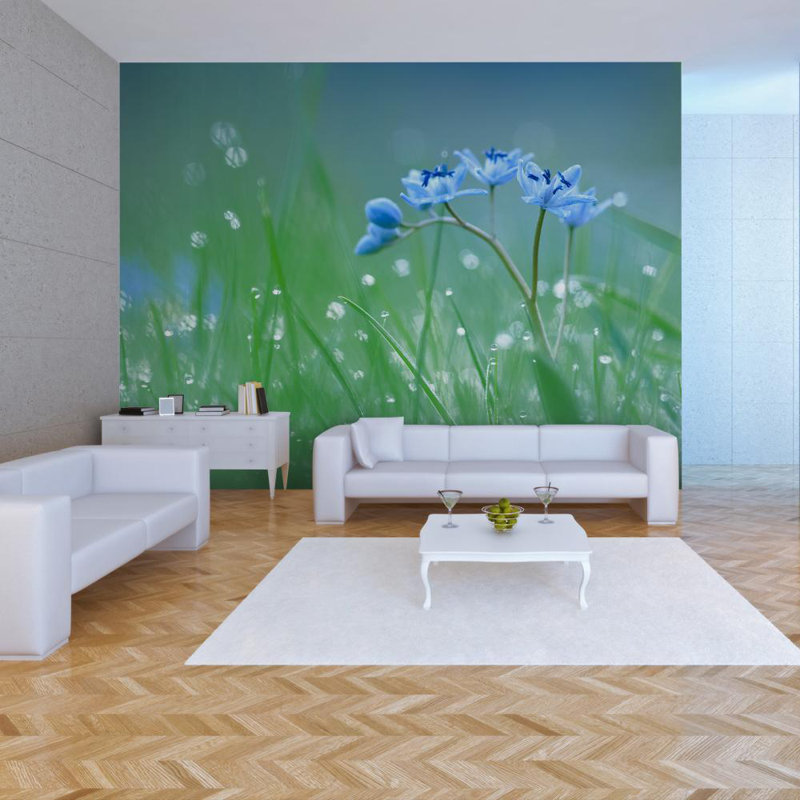 Floral Wall Mural, 121" L x 157" W