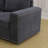 Dark Grey Corduroy 8-Piece Modular Sectional Sofa Set with Ottoman, Storage Console and Cup Holders-95615555