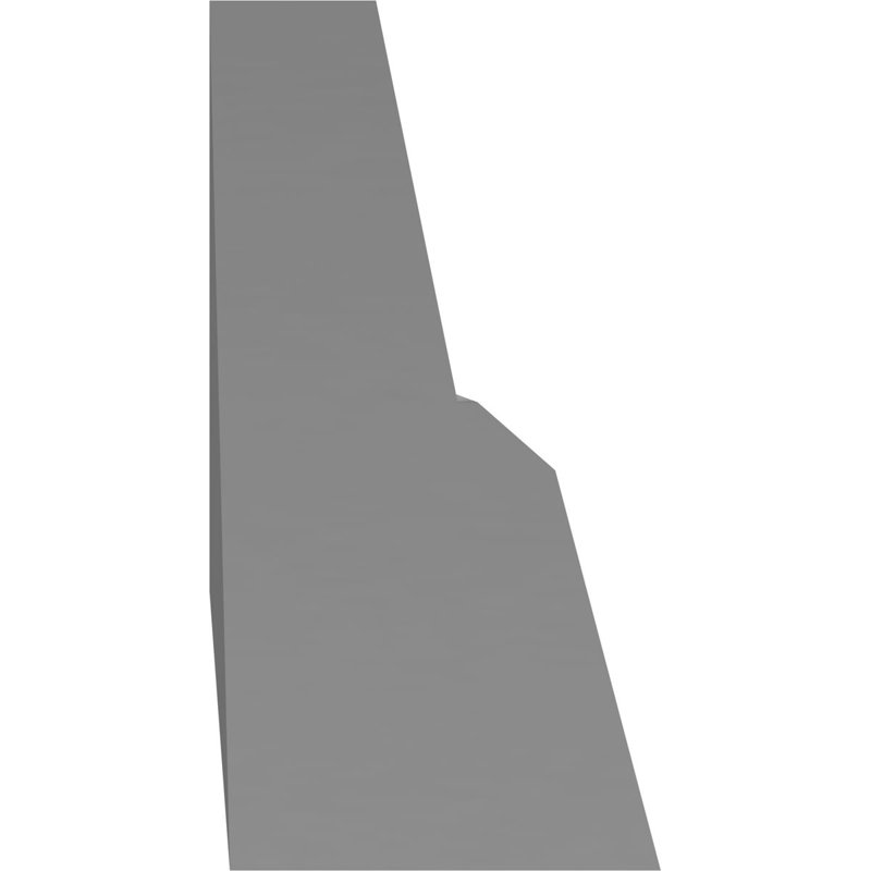 Pivot en uréthane fonctionnel triangulaire à montage en surface à gauche, apprêté, H 26,625 po x l 32 po x P 2 po