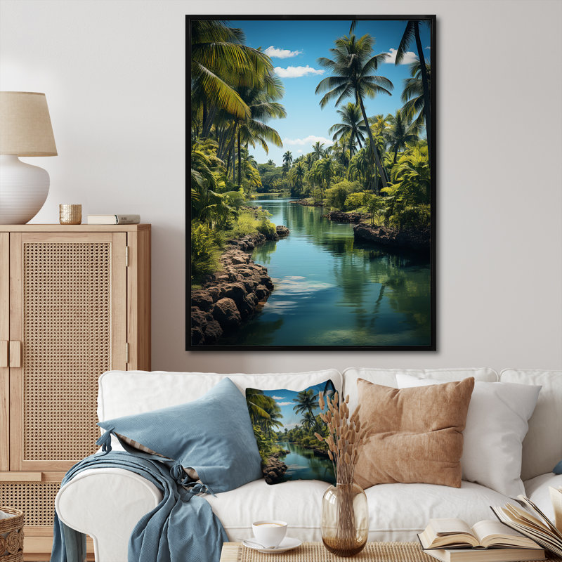 Art mural sur toile Miami Miami, H 40 po x l 30 po, Cadre flottant noir