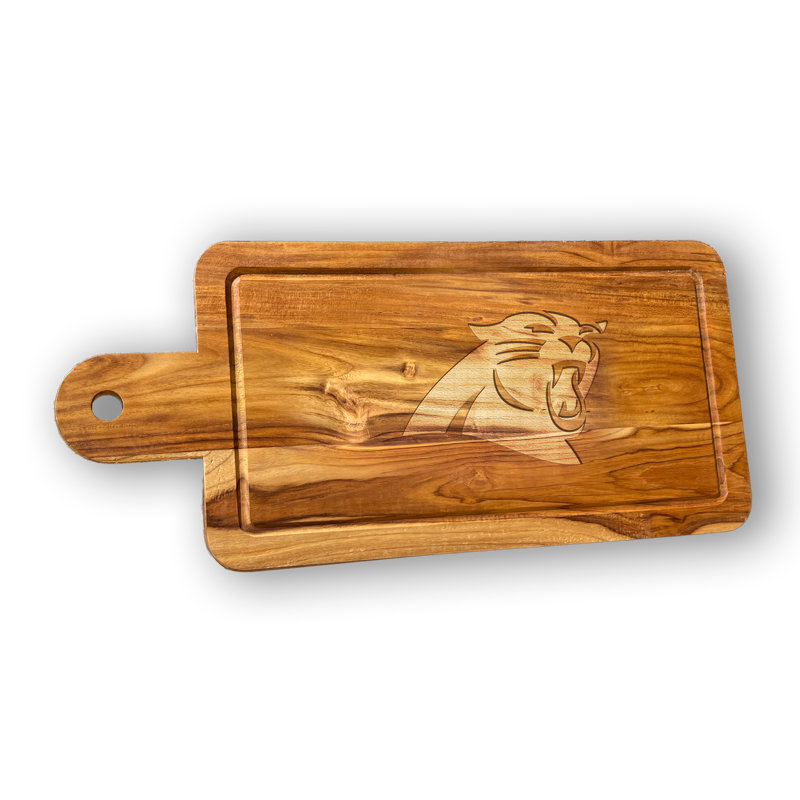 Carolina Panthers Lasered Engraved Team Rectangle Cutting Board, Carolina Panthers
