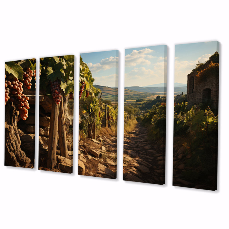 Vineyard Hidden Gem - impression sur toile de paysages - 5 panneaux égaux