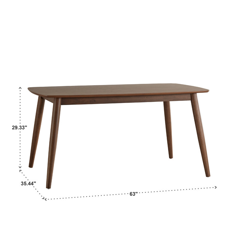 Ensemble de salle à manger 5 pièces Gallman, H 29,33 po x L 63 po x l 35,44 po, Similicuir noir, Noyer foncé
