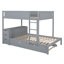 Lit superposé avec bureau, lit gigogne simple, lit gigogne gris, ports, rangement dans le bureau pour le décor de la chambre à coucher