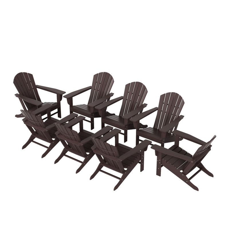 Chaise Adirondack en plastique Geoff, Brun foncé