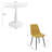 Fahie 4 - Person Dining Table Sets With 35'' Round Table & 4 Upholstered Fabric Chairs-98980742