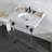 Kingston Brass Pemberton 30-Inch Carrara Marble Console Sink with Acrylic Legs (8-Inch, 3-Hole)-72887921