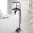 3 Handle Floor Clawfoot Tub Faucet with Diverter-52902886