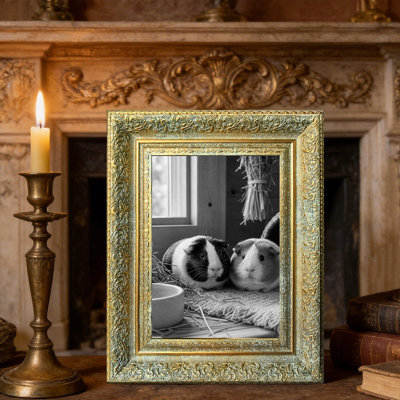 Cadre photo sophistiqué 11 pièces x 11 po or antique 1 pièce pour photo de tous les jours
