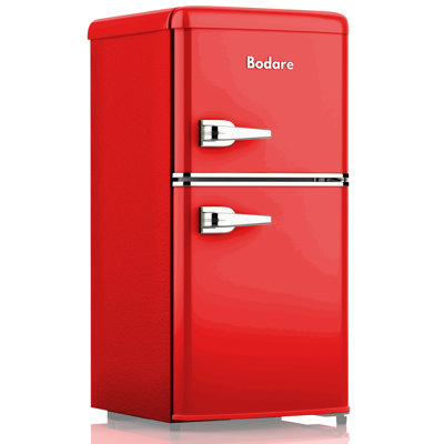 Bodare 32 Cubic Feet Freestanding Mini Fridge with Freezer