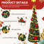 Arbre de Noël artificiel illuminé pré-éclairé préinstallé avec décorations