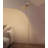 Adjustable Angled Brass Floor Lamp With Perforated Conical Shade