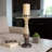 Decorative Ombre Crackled Candle Holder for Mantle Decor - Modern Elegant Tabletop Candle Holder for Any Occasion Accent-608803867-608803860