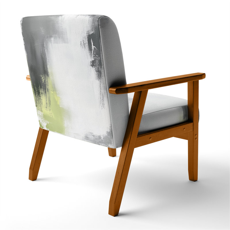 Chaise rembourrée Abstract Modern Shapes, Brown Square Arms