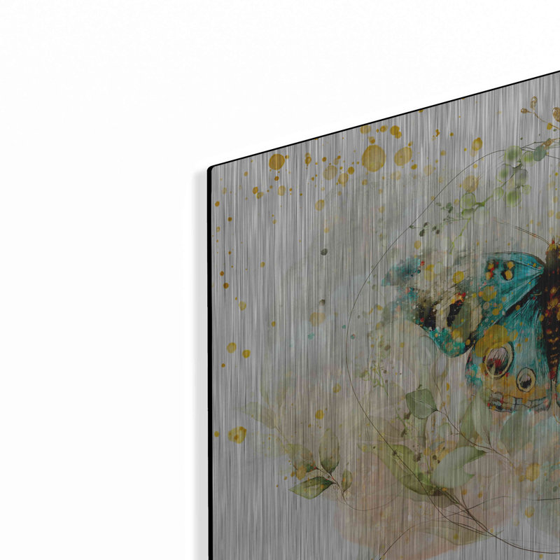 August Grove « Blue Evolution » par Roozbeh Bahramali – Décoration murale en métal, 40,6 cm x 30,5 cm, H 12 po x l 16 po