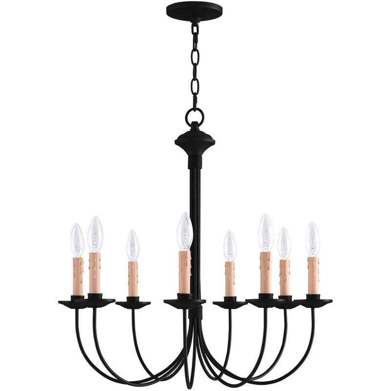 Analycia 8 - Light Dimmable Classic / Traditional Chandelier, 27" H x 26" W x 32" D, No