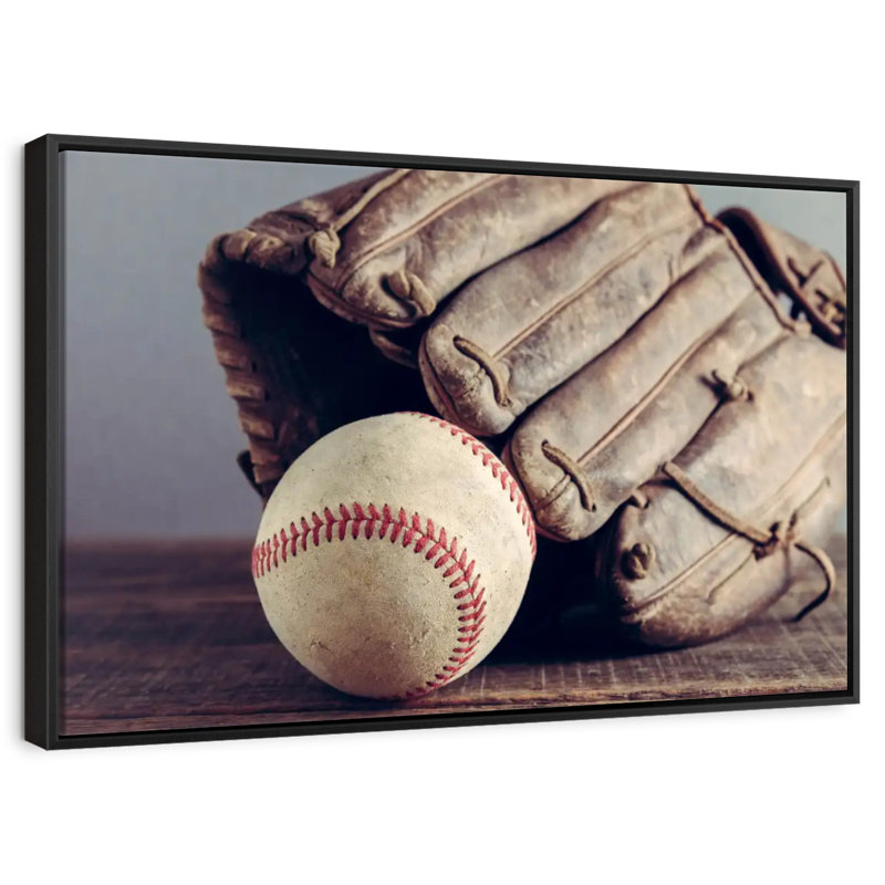 Souvenirs de baseball, Cadre flottant noir, 40 po x 27 po