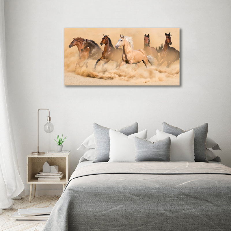 Desert Horses - Wrapped Canvas Print