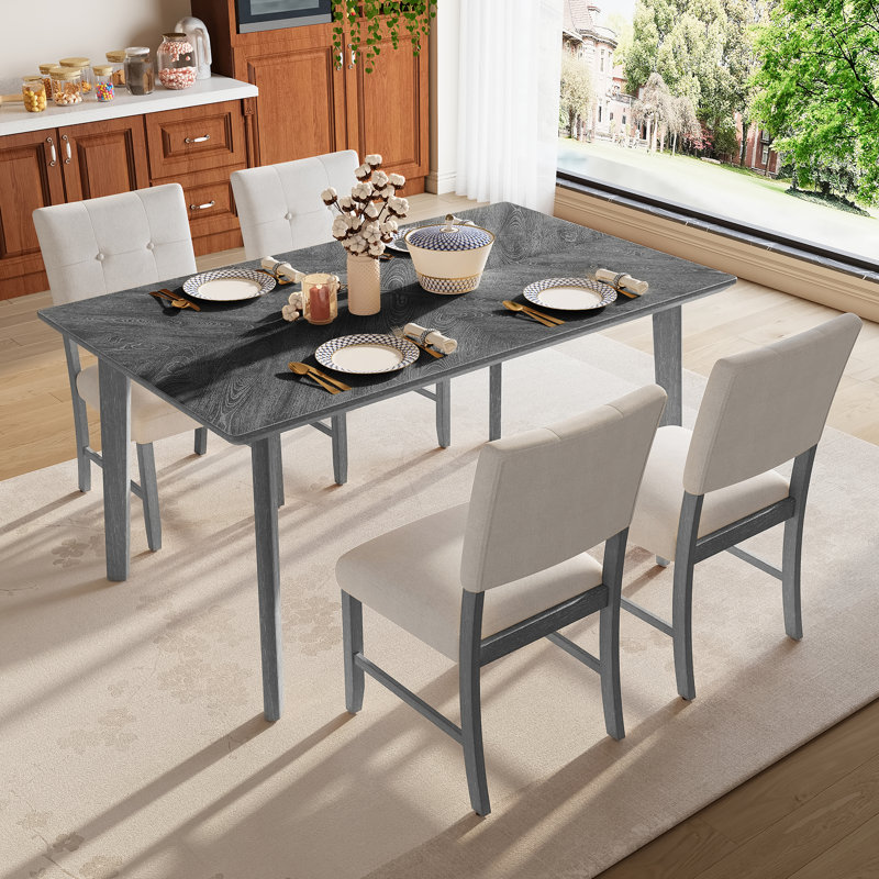5 - Piece Dining Set, Gray