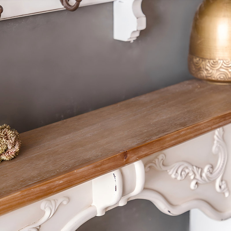 47.24"Vintage Distressed Arched Mantelpiece
