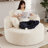 2 Pieces - 49" Corduroy Upholstered Barrel Chair, Oversized Compression Round Chaise Lounge, No Assembly Required-784046545