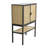Boho Woven Rattan and Wood Cabinet with 2 Doors 1 Shelf and 4 Interior Storage Compartments-96003585