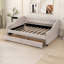 Upholstered double daybed with two drawers-1401108537