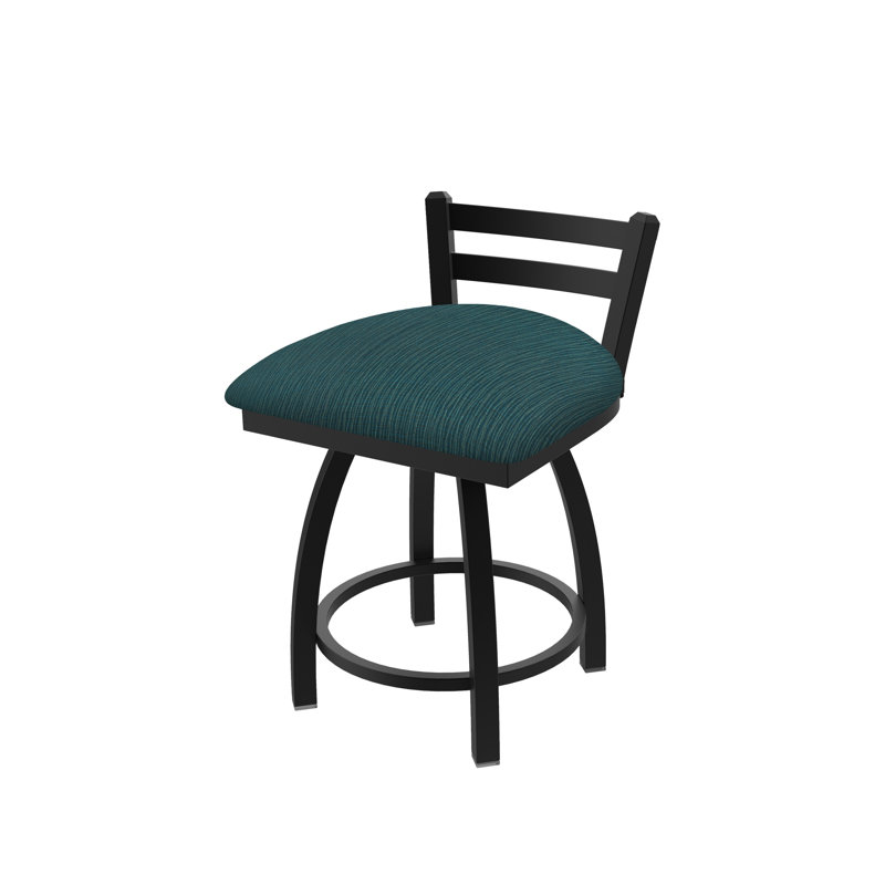 Tabouret de coiffeuse Jackie, Tissu-graphique marée, Noir froissé
