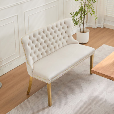 Banc capitonné Velvetta Mid Century Modern