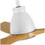 Ventilateur de plafond d'intérieur YUHAO de 52 pouces avec DEL intégrées - blanc mat avec pales à grain de bois brun antique