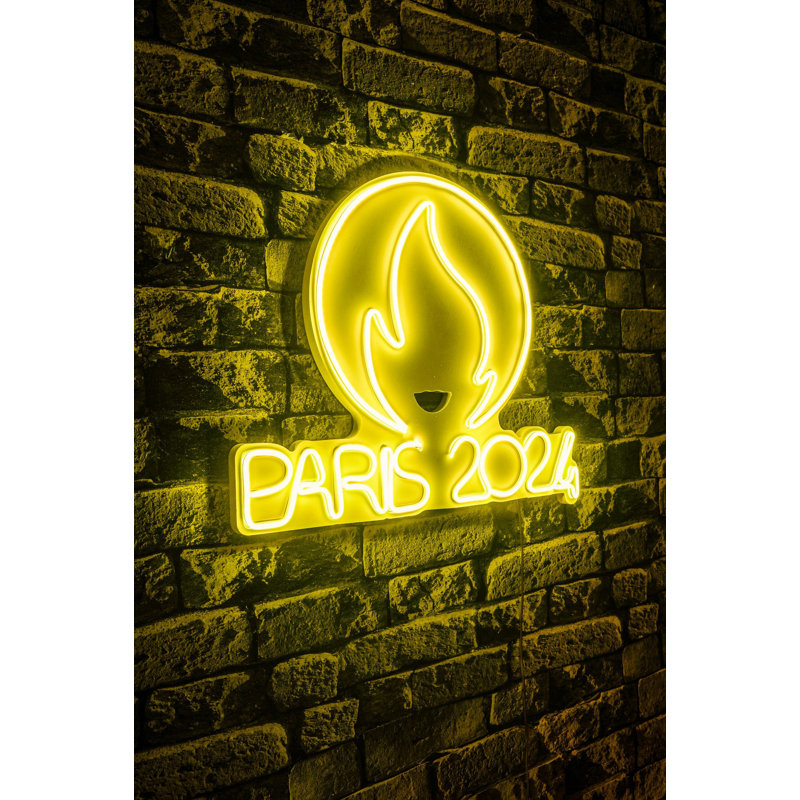 Bande d'éclairage flexible à DEL néon, jaune, 19,7 po x 15,7 po x 0,8 po | Étanche IP67, 350 lumens, 4200K | Gabarit en mousse de PVC, 12V DC, adaptateur 4A, 12V Max 36W | Parfait pour la décoration intérieure et l'ambiance des fêtes