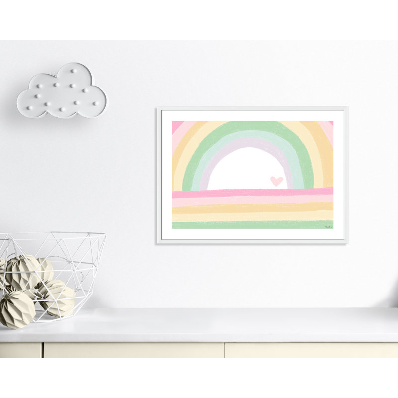 Décoration murale pour enfants, H 25,5 po x l 35,5 po x P 1,19 po, Encadré de boîte blanc