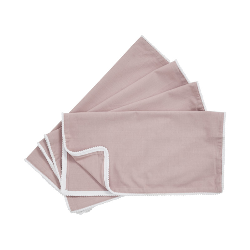 100% Cotton Solid Colour Varied Napkin, Dusty Pink