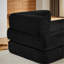 Velours côtelé noir, canapé 2 places désossé pour le salon, canapé modulaire moderne avec confort et utilisation instantanée, multifonctionnel, sans assemblage, multifonctionnel, confortable,