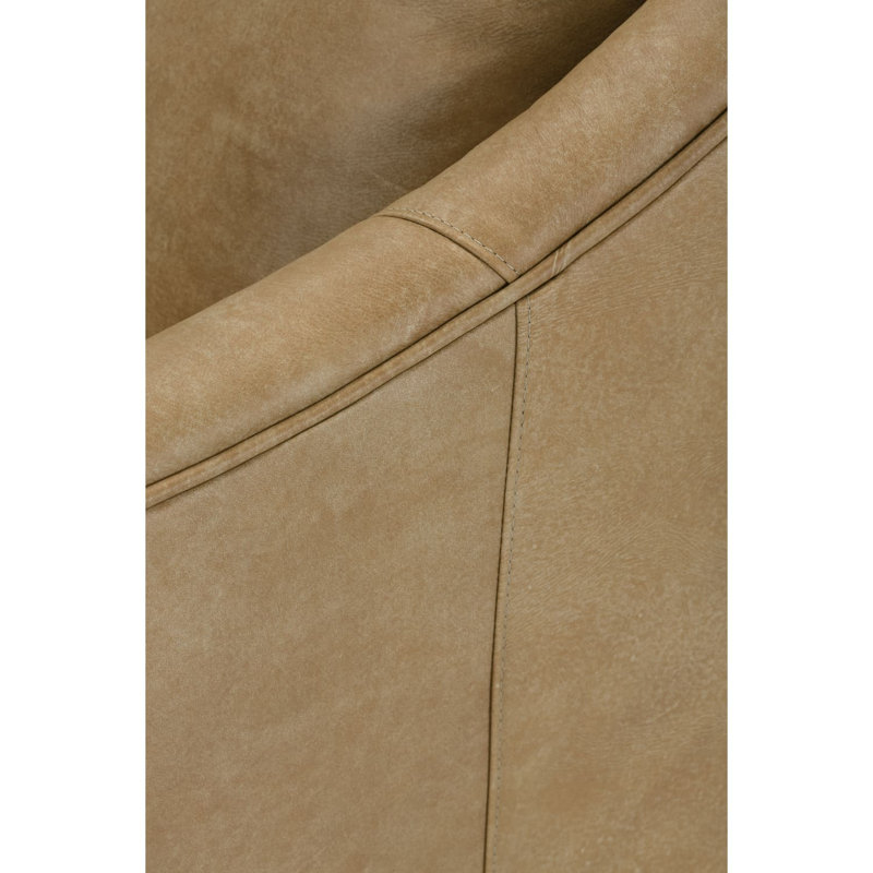 Fauteuil oscillant pivotant en cuir Butara