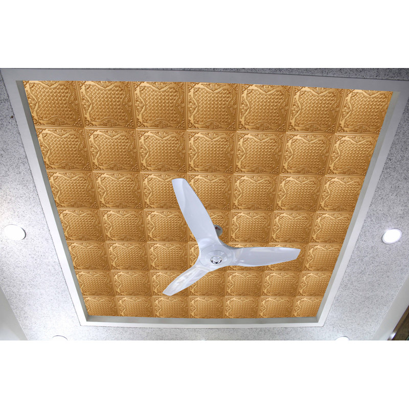 Carreau de plafond en PVC 2 pi x 2 pi Falkirk Perth, Or