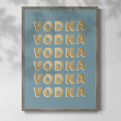 Impression encadrée de vodka - bois massif