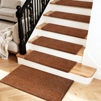 Kayella Non-Slip Indoor Stair Tread Set (14pc) with Landing Mat (1pc)