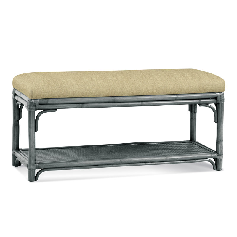 Banc de rangement en osier Summer Retreat, Performance beige sucre; 0863-93, Noisette