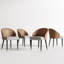 Chaise d'appoint rembourrée en similicuir Modern-1274709406