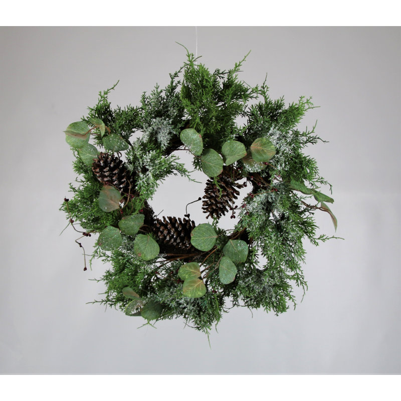 Faux Pine Polyethylene (PE) 56cm Wreath