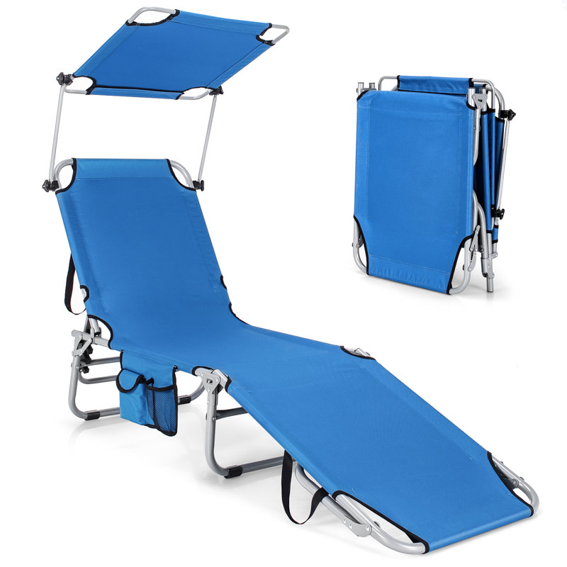 Chaise longue inclinable Avarika, Bleu