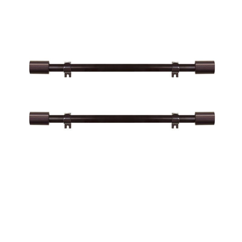 Tringle à rideaux simple réglable 12 "à 20" Damajah, Cacao