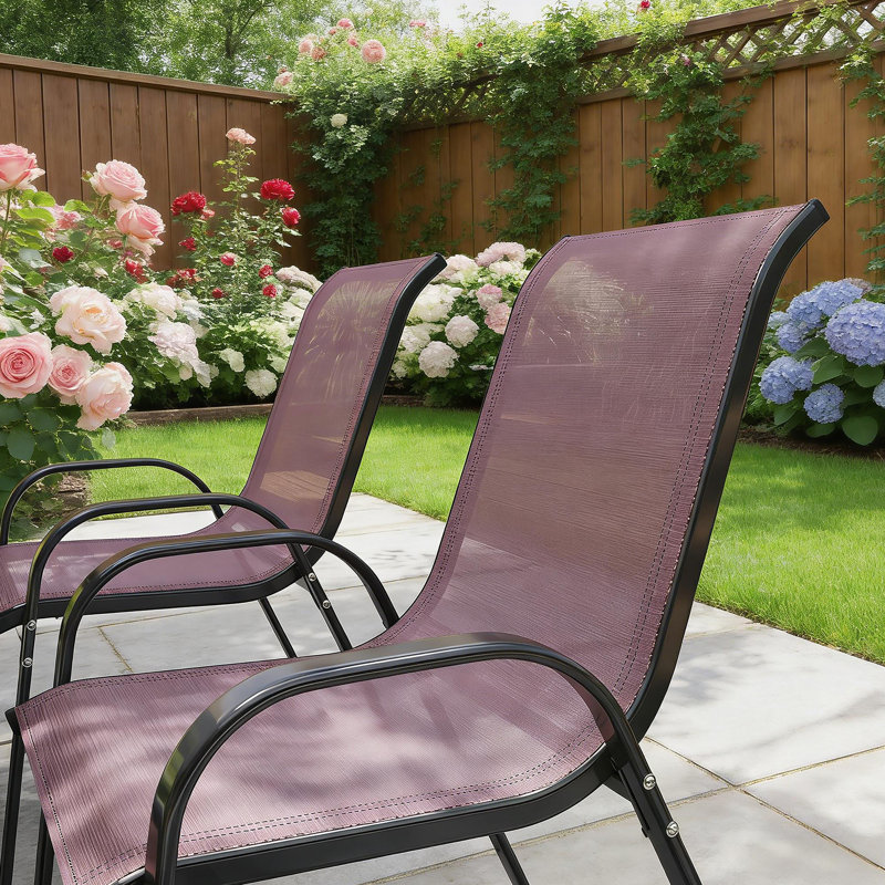 Ensemble de 4 chaises d'extérieur empilables, Brun