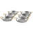 6 Piece Mini Oval Au Gratin Pan Set with Brass Handle