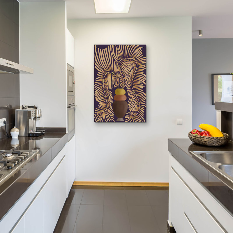  «Leaf Concept II» par Regina Moore, art mural en verre acrylique, 24 po x 36 po, H 36 po x l 24 po x P 0,2 po