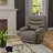 Global Home Swivel Glider Recliner with Manual Footrest In Oslo Sky