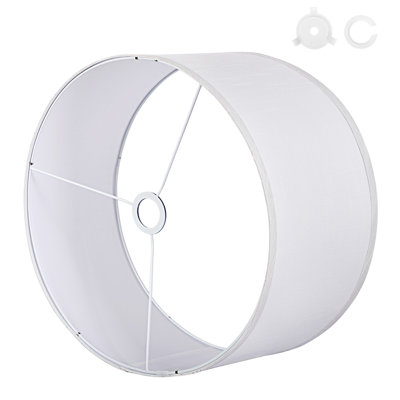Abat-jour tambour suspendu en lin 9 po H